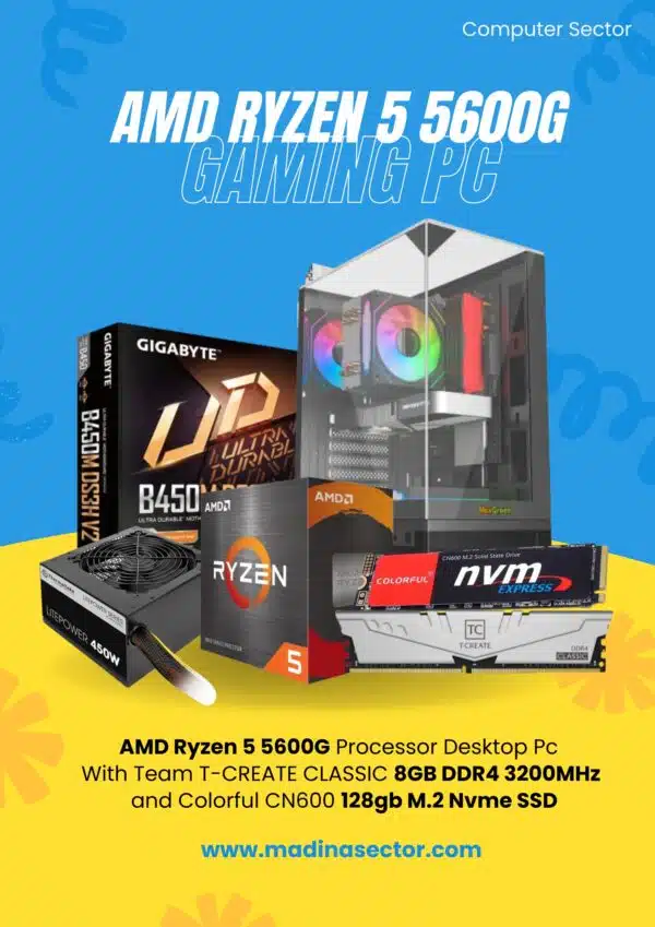 AMD Ryzen 5 5600G Processor Desktop Pc